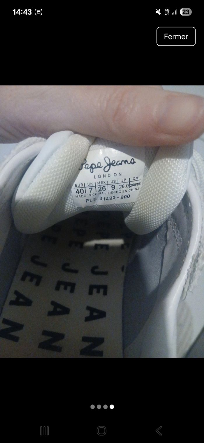 Basket femme pepe jeans - photo numéro 4