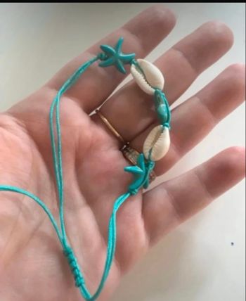 Bracelet de cheville NEUF thème estival avec coquillage et étoile de mer