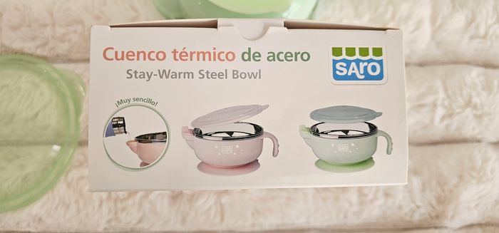 Bol thermique a ventouse en acier vert Neuf - photo numéro 8