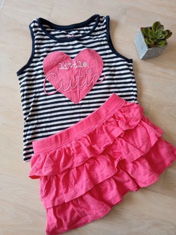 Ensemble assorti débardeur+jupe  24/36 mois