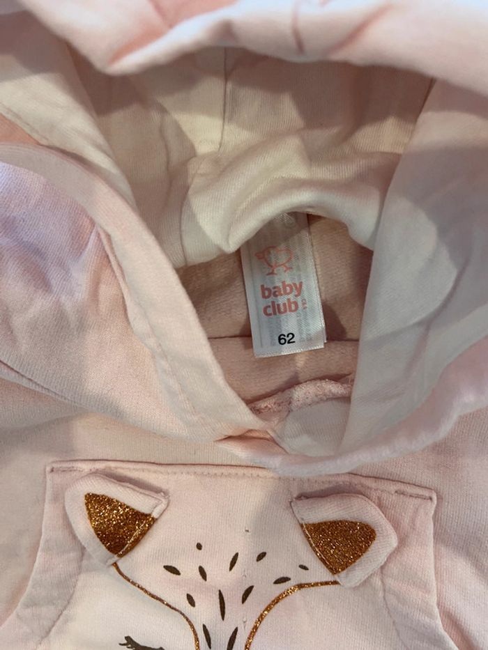 Sweat a capuche bebe fille 3 mois - photo numéro 2
