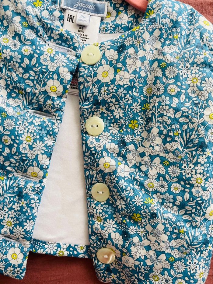 Jacadi 3 mois – Gilet + combinaison col Liberty – Excellent état - photo numéro 8
