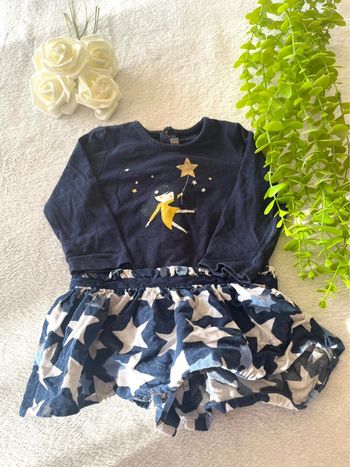 Très belle robe tunique à longue manche bébé fille