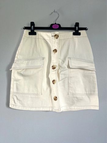 Jupe courte Cache Cache beige crème