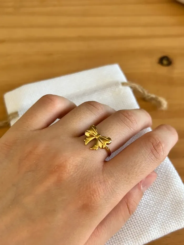 Bague noeud dorée - photo numéro 4