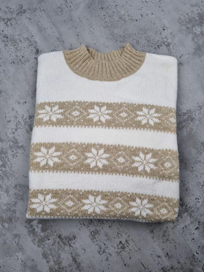 Pull motifs flocons Tommy Hilfiger – Taille XS Femme (mesures en photos) - photo numéro 2