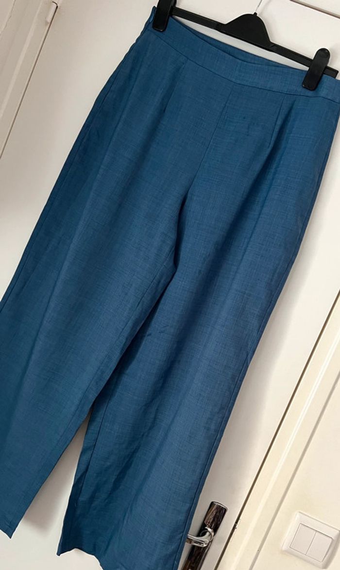 Pantalon large bleu Taille L - photo numéro 4
