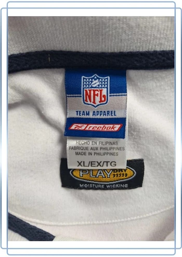 Polo NFL Reebok New England Patriots blanc XL vintage sport (541) - photo numéro 9