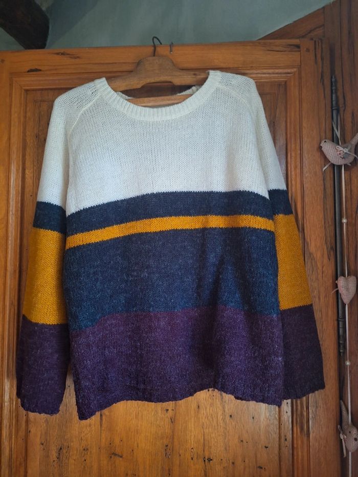 Pull vintage avec sublimes couleurs - photo numéro 3