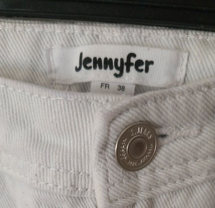 🤎 Jeans blanc troué pour femme taille M - photo numéro 4