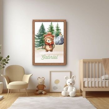 affiche  prénom personnalisé noël