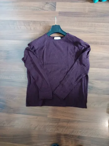 Tee-shirt manches longues homme Bershka bordeaux