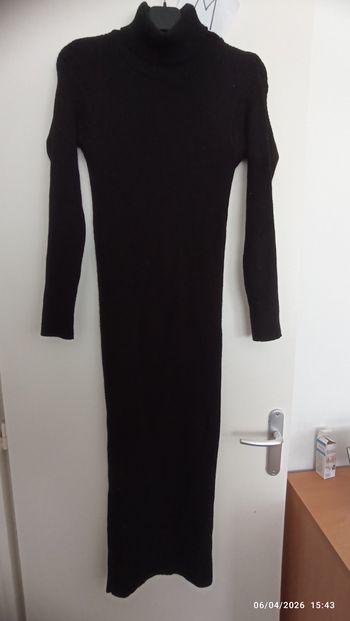 Robe laine longue noire M Haza Triko