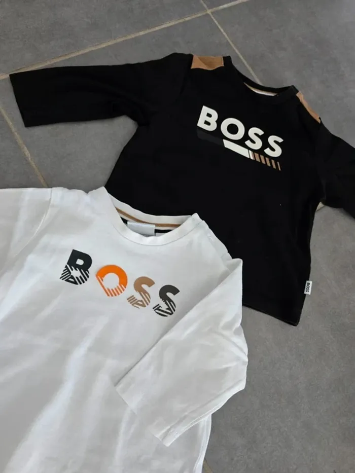 Lot de 2 tee shirts manches longues BOSS - photo numéro 2