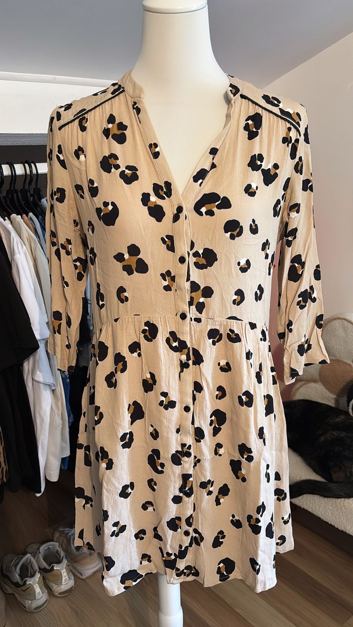 Robe évasée léopard T38