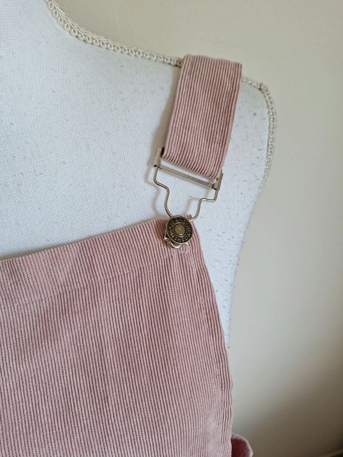 Salopette short t36 rose velours #F36S-253 - photo numéro 4