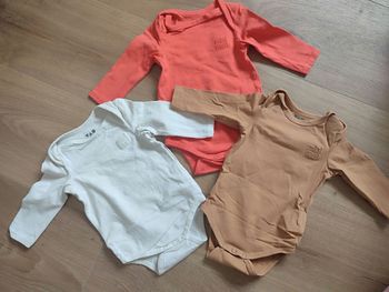 Lot de 3 bodies coton brodés bébé 3 mois tape à l'oeil