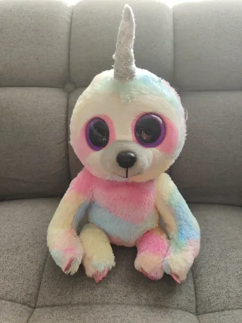Peluche Ty paresseux licorne Cooper