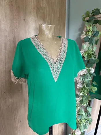 Jolie blouse manches courtes fluide femme