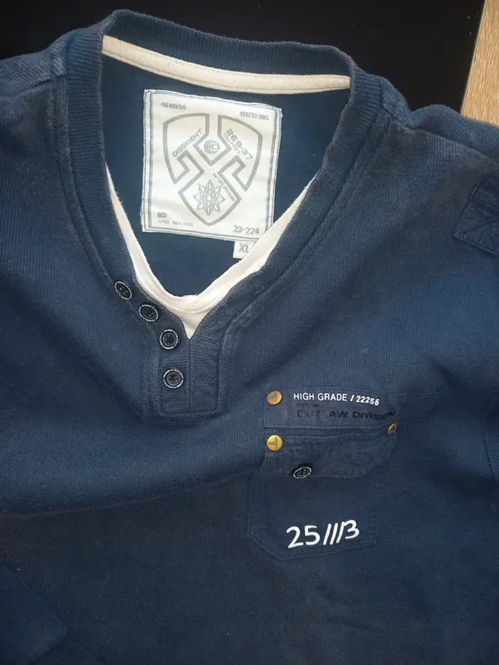 Pull homme bleu T. XL - photo numéro 3