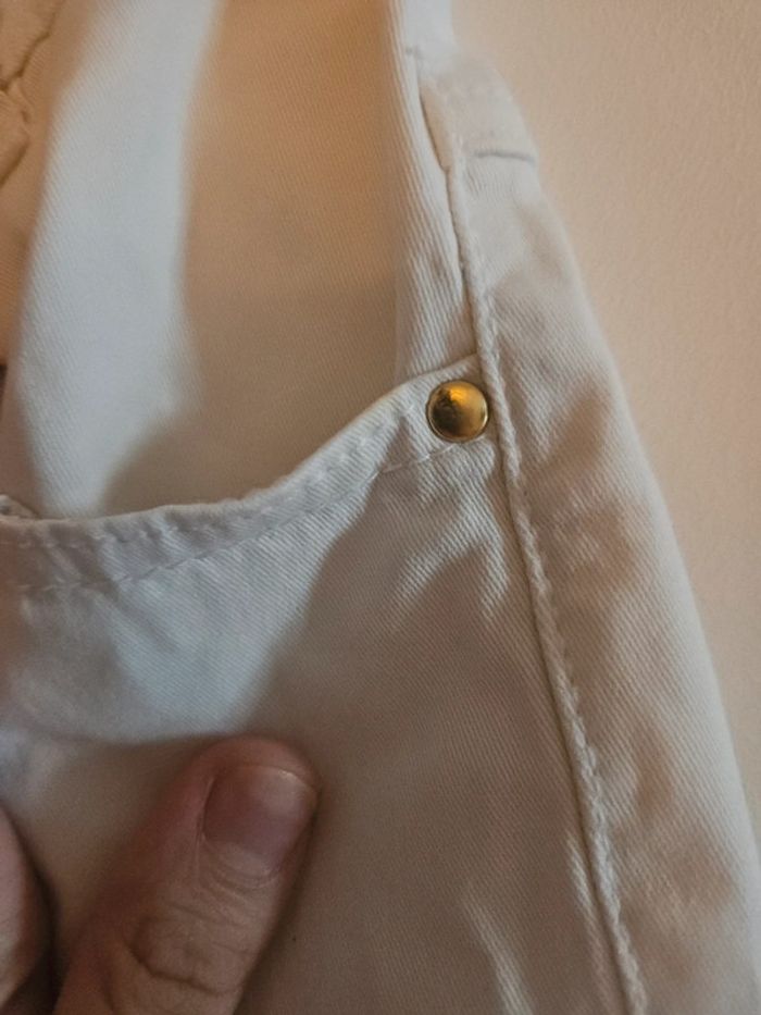 Jean / Pantalon Anne Weyburn, blanc cassé, taille non indiquée (voir mesures) - photo numéro 7