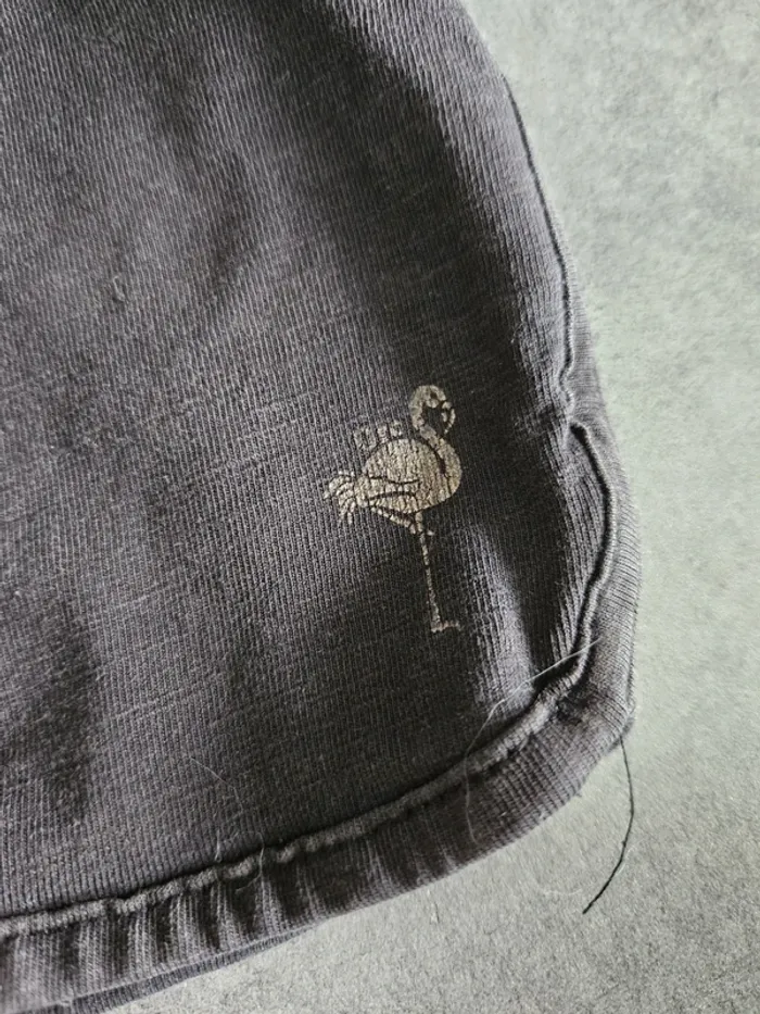 Short fille en jersey avec flamant rose printé - Taille 8 ans (128cm) - Orchestra - Noir - photo numéro 7