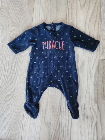 Pyjama en velours 1 mois
