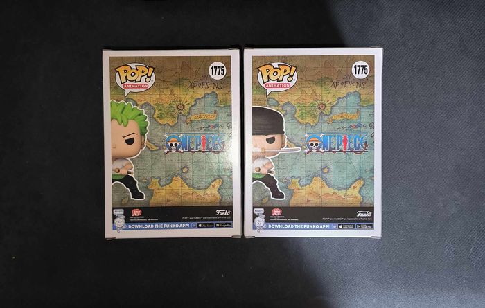 Lot 2 Figurines Funko Pop / Roronoa Zoro 1775 / One Piece (1 Chase + 1 Normal) - photo numéro 2