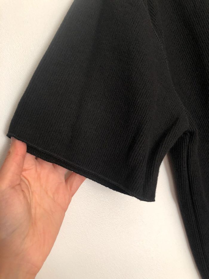 Superbe beau t-shirt côtelé soft Zara neuf avec étiquette taille M - photo numéro 5