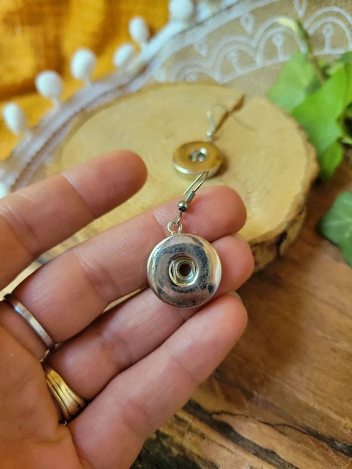 Boucles d'oreilles fantaisies pour chunk pour bouton pression - photo numéro 6