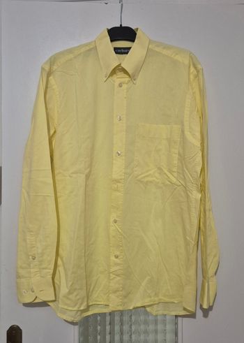 Chemise homme manches longues jaune cacharel taille 40cm