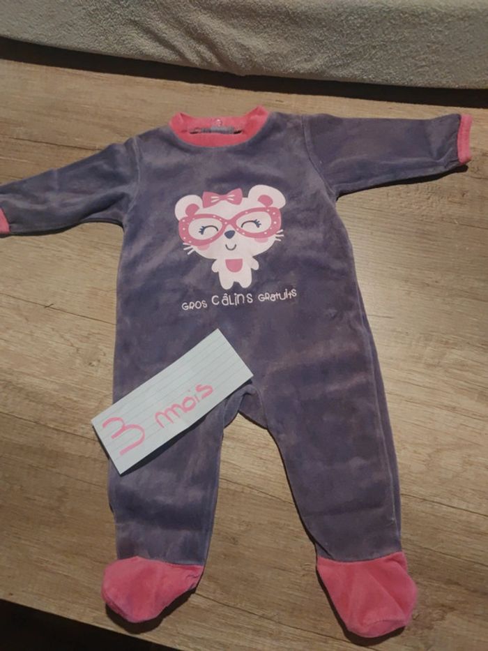 Pyjama grenouillère velours