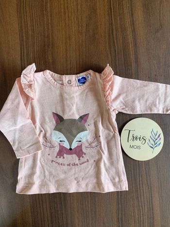 T shirt manche longue Mot d’enfant 3 mois