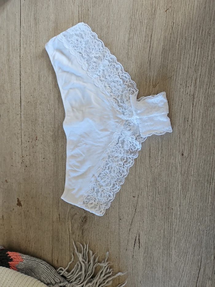 Culotte blanche avec dentelle, Kiabi, taille L, neuve - photo numéro 7