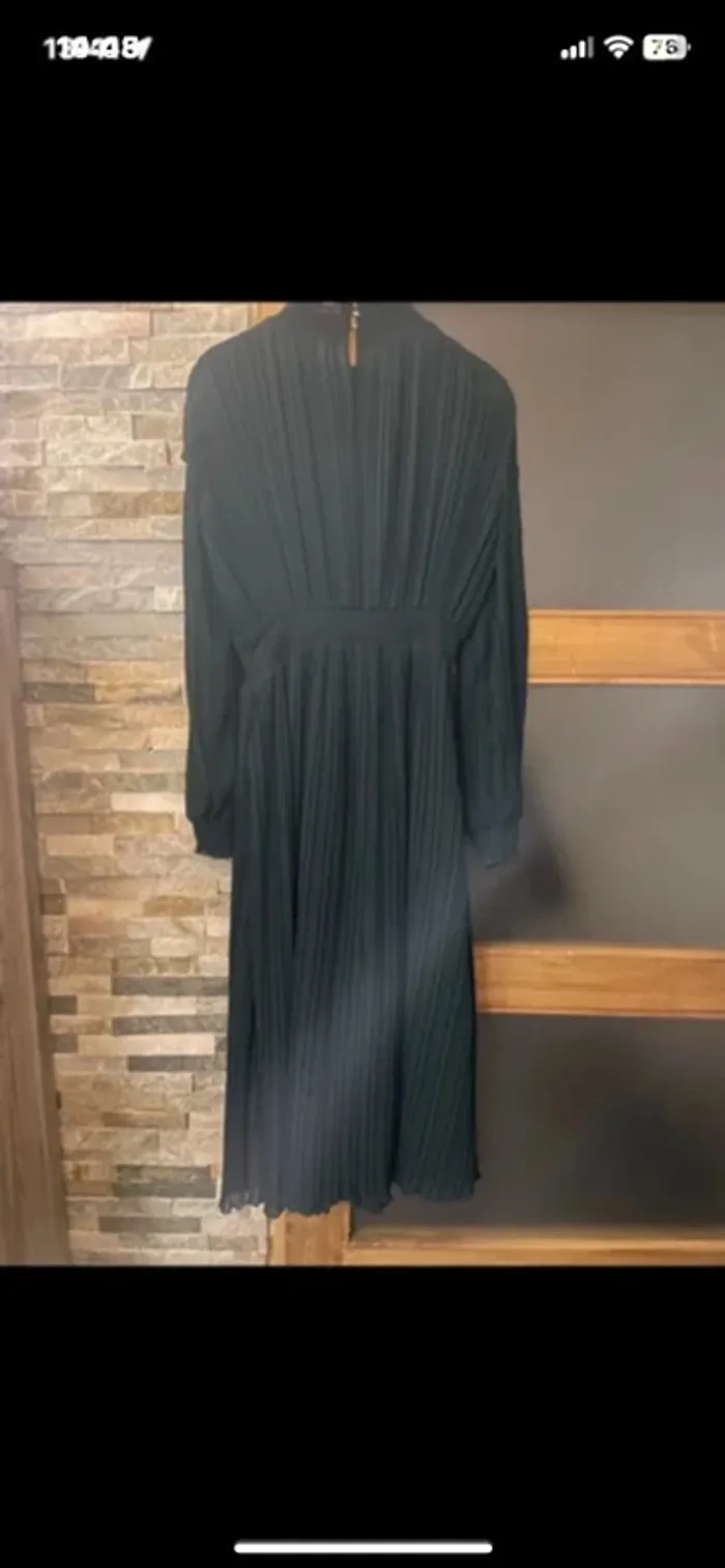 Magnifique robe verte plissé Zara taille M - photo numéro 5