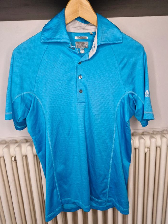 Polo Adidas bleu turquoise