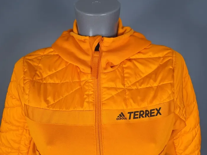 Veste Adidas Terrex isolante à capuche jaune – Taille S (588) - photo numéro 2