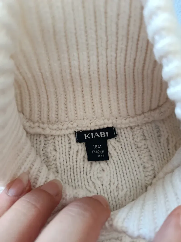 Gilet Blanc Kiabi 18mois porte 1fois - photo numéro 3