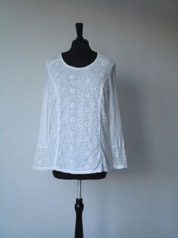 Blouse/tunique broderies fleurs Jac Jac 40 TBE