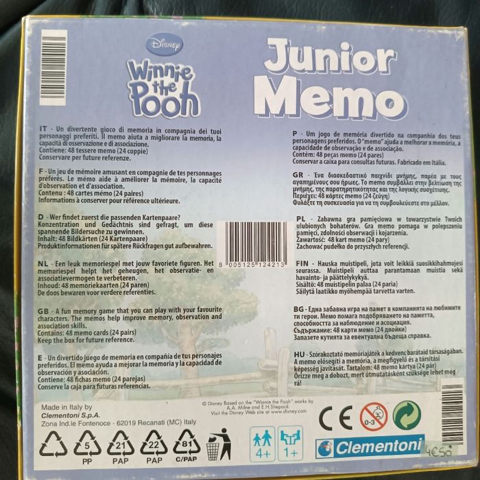Jeux de mémory junior memo Winnie l'Ourson - photo numéro 4