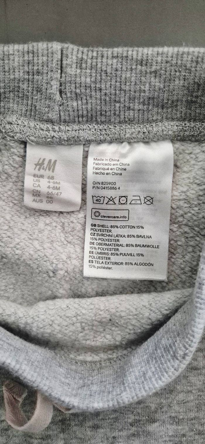 Pantalon jogging gris H&M - Motif Oursons - 6 mois (68 cm) - photo numéro 3