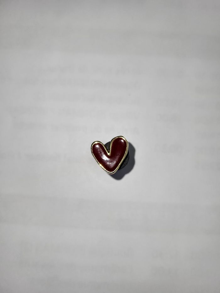 Boucles d'oreilles coeur bordeaux - photo numéro 6