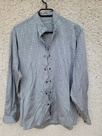 Jolie chemise col mao vintage tendance chic moderne