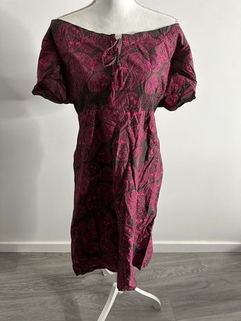 Robe à fleurs rose et marron Esprit T40