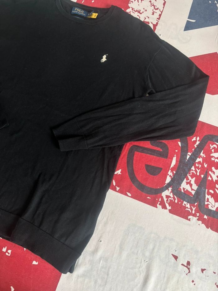 Sweat Ralph Lauren taille S noir logo blanc - photo numéro 4