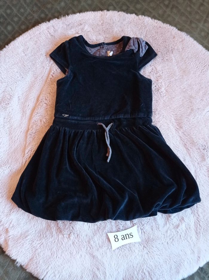 Robe boule velours noir 8 ans