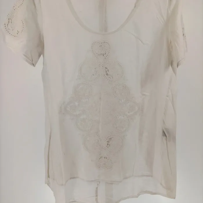 T-shirt brodé The Kooples - 100% coton - Taille S - A163 - photo numéro 2