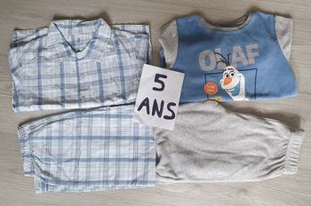Lot pyjamas 5ans garçon