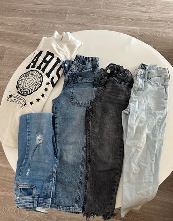 Lot 4 jeans GAP/ZARA + robe-sweat