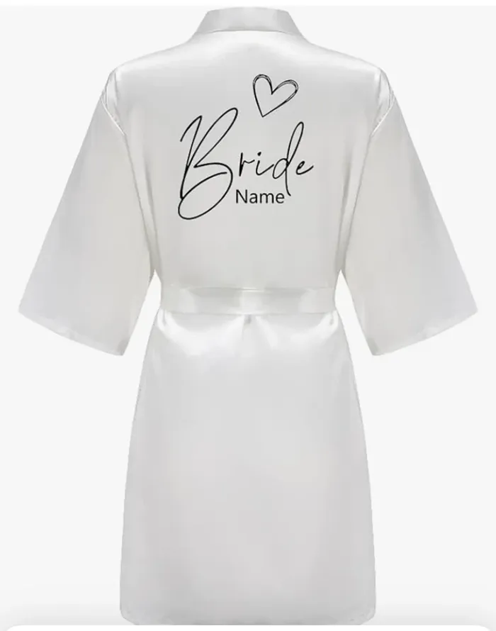Peignoir satin bride mariage - photo numéro 4